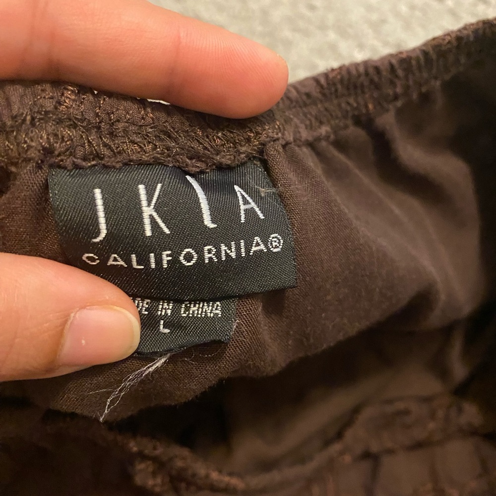 Women’s Brown Embroidered A-Line Skirt - Picture 3 of 3